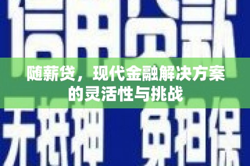 溆浦随薪贷，现代金融解决方案的灵活性与挑战