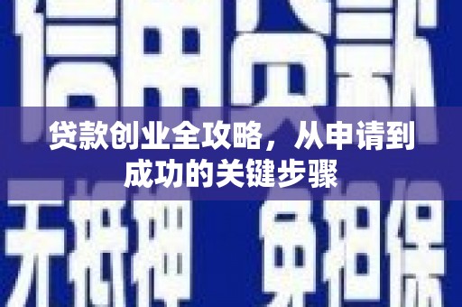社旗贷款创业全攻略，从申请到成功的关键步骤