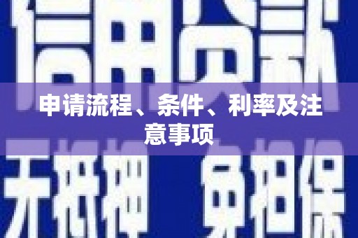 新邱申请流程、条件、利率及注意事项