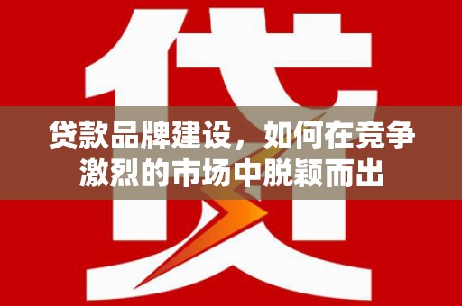 清河贷款品牌建设，如何在竞争激烈的市场中脱颖而出