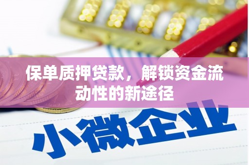 狮潭保单质押贷款，解锁资金流动性的新途径