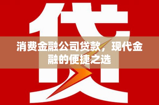 新林消费金融公司贷款，现代金融的便捷之选