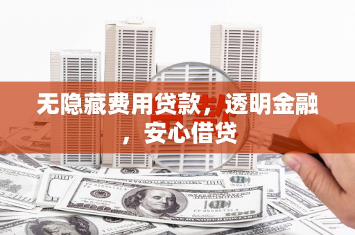 南化无隐藏费用贷款，透明金融，安心借贷