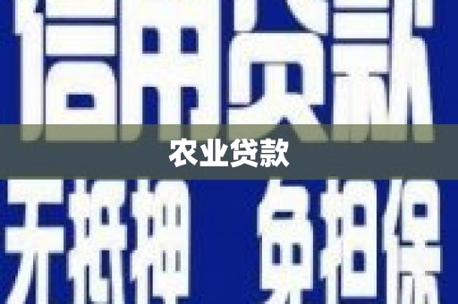 土库农业贷款