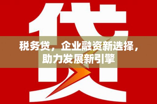 嘉兴税务贷，企业融资新选择，助力发展新引擎