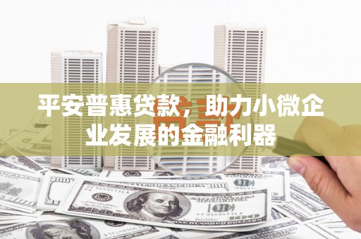 瑞金平安普惠贷款，助力小微企业发展的金融利器