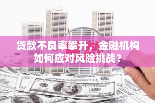 梅州贷款不良率攀升，金融机构如何应对风险挑战？