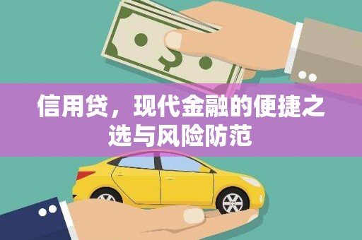 旅顺口信用贷，现代金融的便捷之选与风险防范