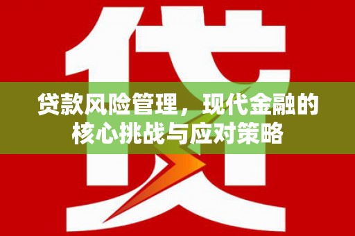土默特右旗贷款风险管理，现代金融的核心挑战与应对策略