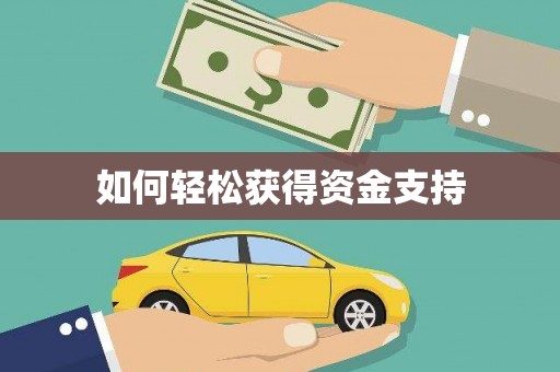 扎囊如何轻松获得资金支持